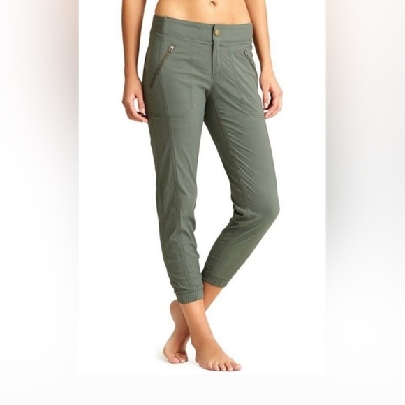 Athleta Pants - ATHLETA TREKKIE JOGGER PANTS OLIVE GREEN RELAXED FIT ELASTIC CUFFS like new